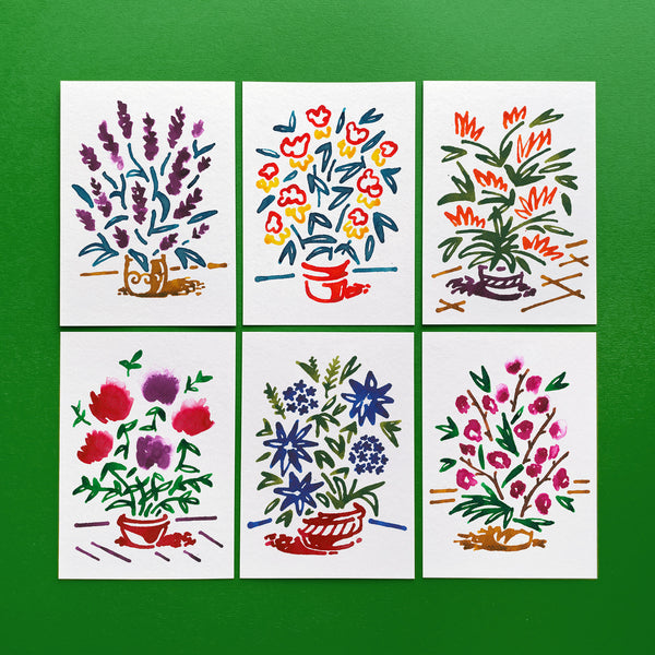 Flowers series III – set of 10 postcards