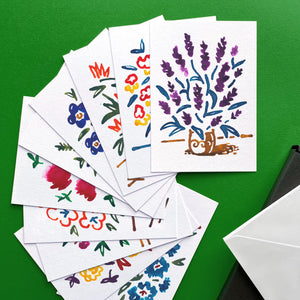 Flowers series III – set of 10 postcards