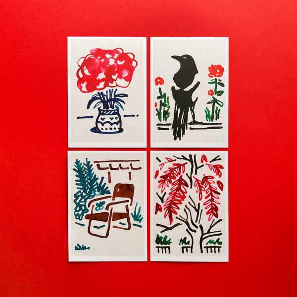 Ink drawings – set of 10 postcards